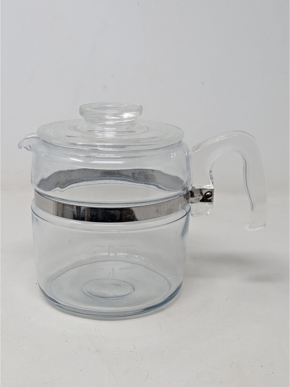 Vintage Pyrex 7756-B Flameware 6 Cup Glass Coffee Percolator Pot & Lid ONLY